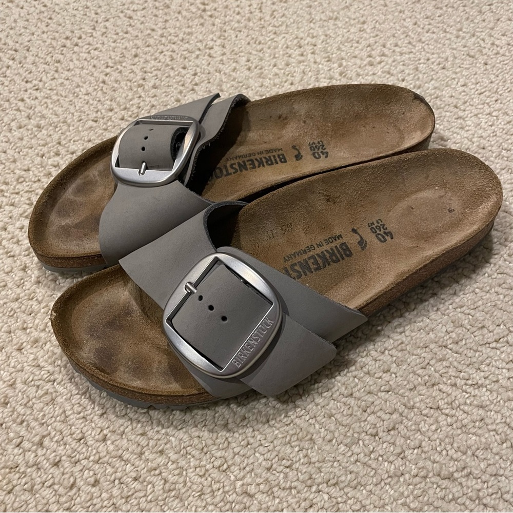 Birkenstock Madrid Big Buckle in Dove Gray Size 40